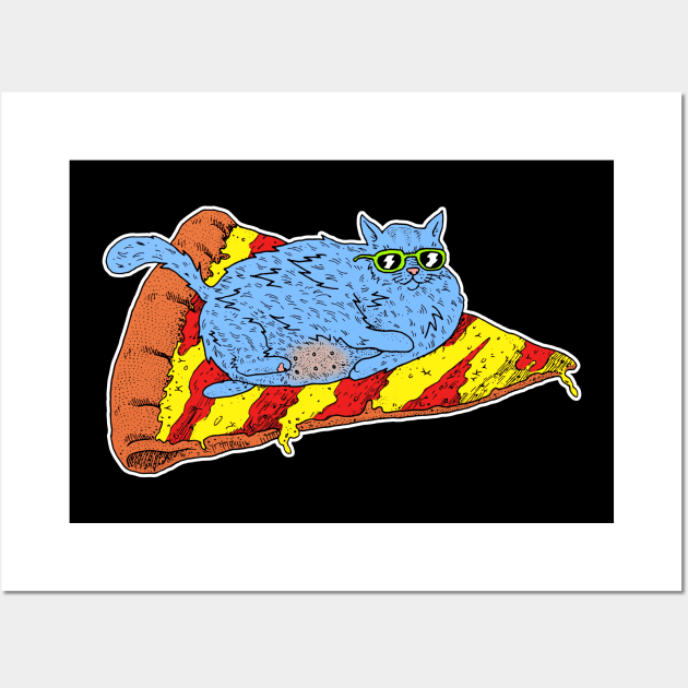 Pizza Cat Wall Art by miskel